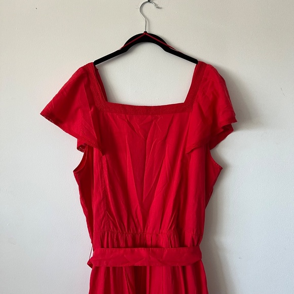Draper James Red Tie Waist Peasant Dress NWT size XXL - Picture 12 of 16